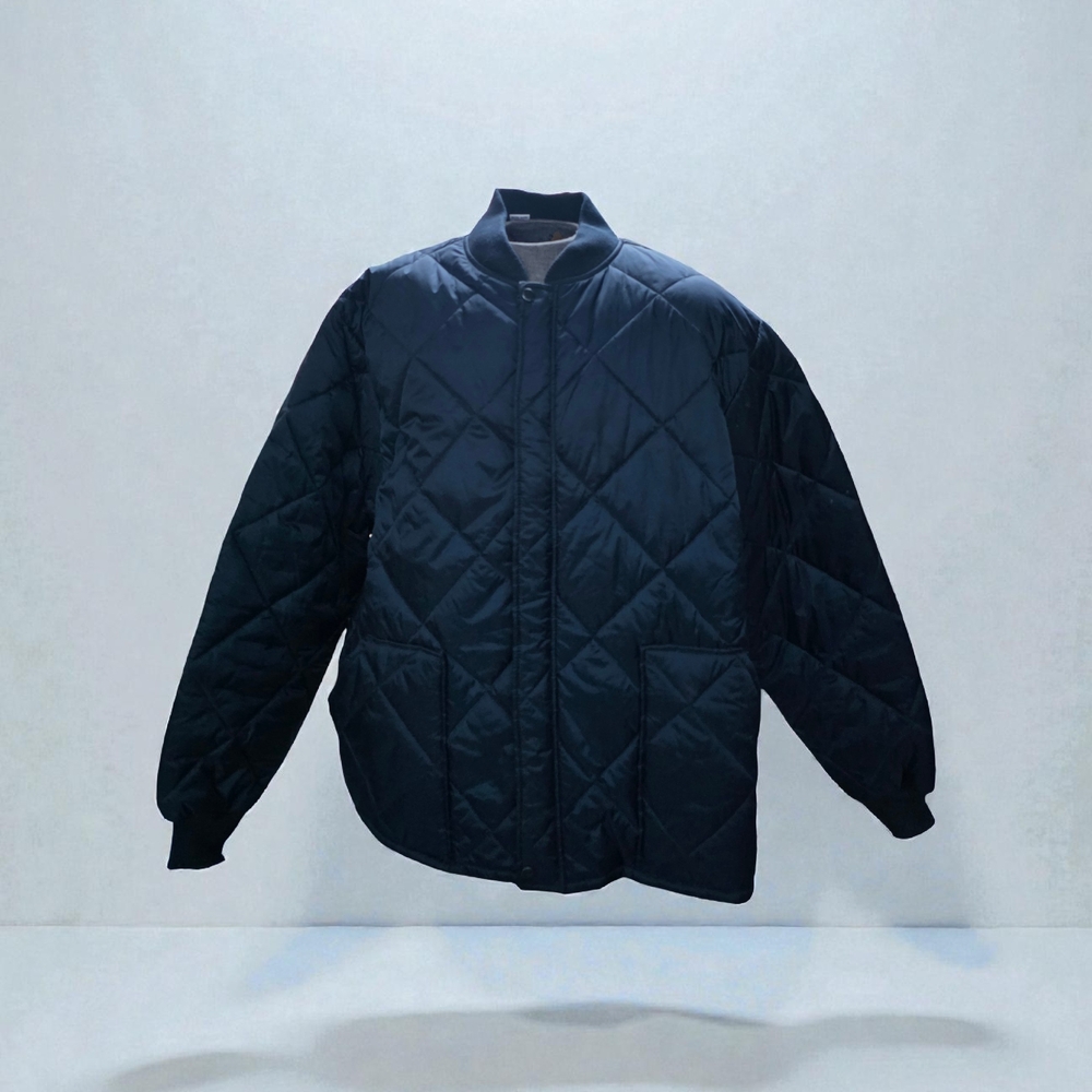 Vintage Walls Men's Dark Blue Quilted Puffer Jacket